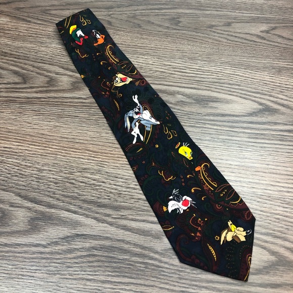 Looney Tunes Mania Other - Looney Tunes Mania Paisley Pattern Silk Tie
